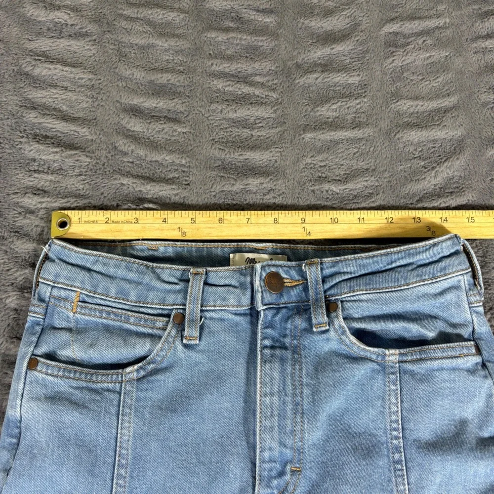 Wrangler Retro Womens High Rise Trumpet Flare Jeans Light Wash Blue 29x32 AQ400 - Picture 5 of 8